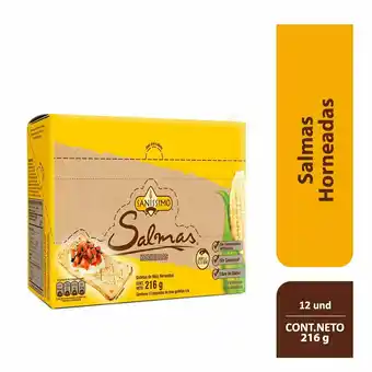 Tottus Pack de galletas salmas horneadas 216 gr oferta
