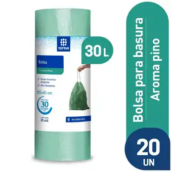Tottus Bolsa de pino perfumada 30 l oferta