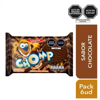 Tottus Galleta chomp sabor chocolate 6 unds oferta