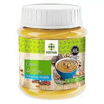Tottus Crema de mani sin azucar añadida oferta