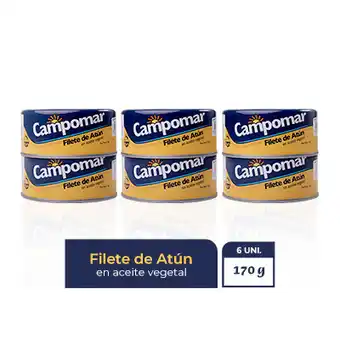 Tottus Pack filete de atún 6 unds oferta