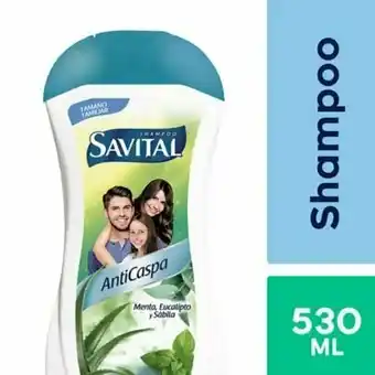 Tottus Shampoo savital anticaspa menta euca sab x 530ml oferta
