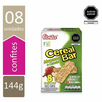 Tottus Cereal bar manzana canela 8 unds oferta