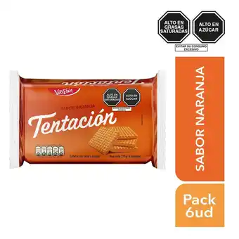 Tottus Galleta tentación naranja 6 unds oferta