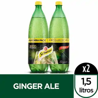 Tottus Pack de schweppes ginger ale 2 unds oferta