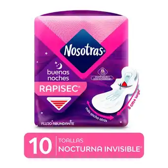 Tottus Toalla higienica buenas noches invisible rapisec oferta