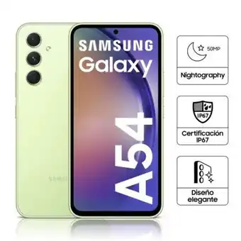 Hiraoka Celular libre samsung galaxy a54 5g 6.4 256gb 8gb ram light green oferta
