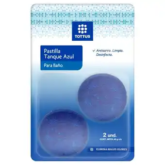 Tottus Pastilla desinfectante para tanque azul oferta