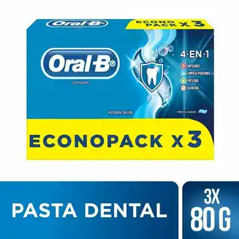 Tottus Pasta dental complete 4en1 con flúor oferta