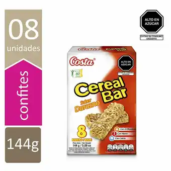 Tottus Cereal bar durazno 8 unds oferta