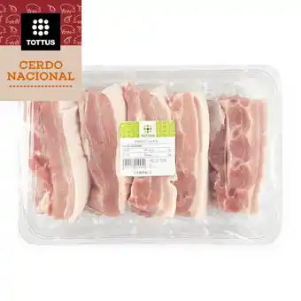Tottus Panceta con piel congelado oferta