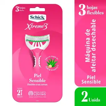 Tottus Máquina de afeitar para mujer xtreme sensitive x 3 un oferta