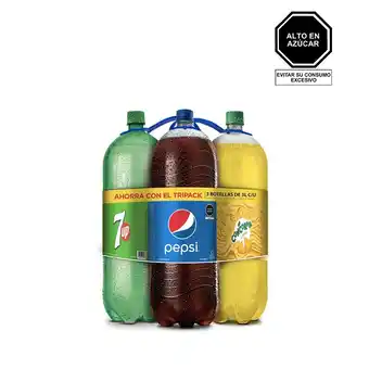 Tottus Pack de pepsi + seven up + concordia piña 3 l oferta