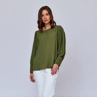 Fina Perú Blusa diana verde oferta