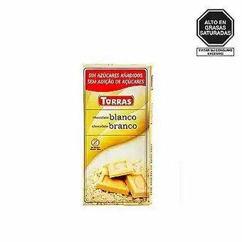Tottus Chocolate blanco sin azúcar 75 gr oferta