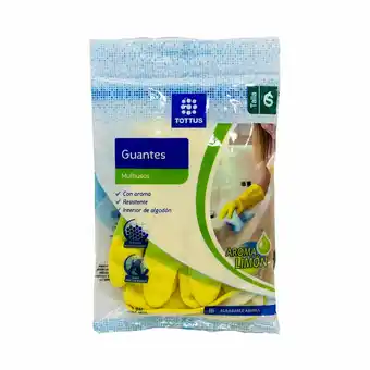 Tottus Guantes multiusos aroma limón oferta