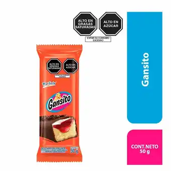 Tottus Bizcocho relleno gansito 50 gr oferta