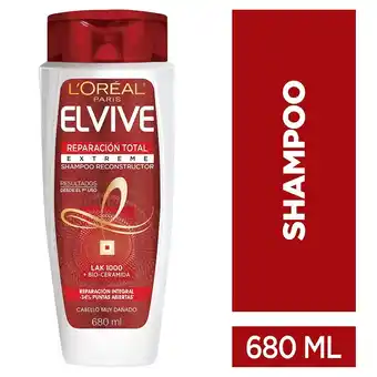 Tottus Shampoo elvive reparacion total extreme botx680ml oferta