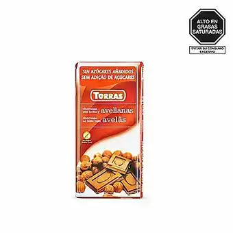 Tottus Chocolate avellanas sin azúcar 75 gr oferta