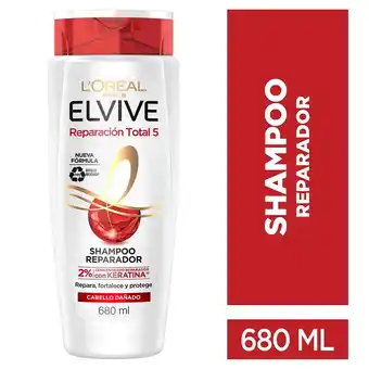 Tottus Shampoo elvive repar total5 cab danado bot x680ml oferta