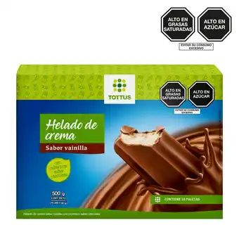 Tottus Paleta de helado vainilla con chocolate oferta
