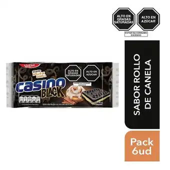 Galleta casino black rollo canela 6 unds