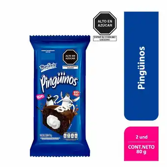 Tottus Bizcocho relleno pingüino 80 gr oferta