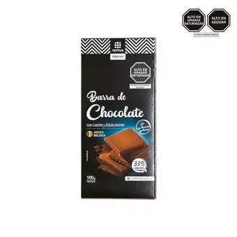 Tottus Barra de chocolate de leche bajo en azucar oferta