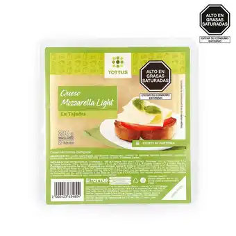 Tottus Queso mozzarella light oferta