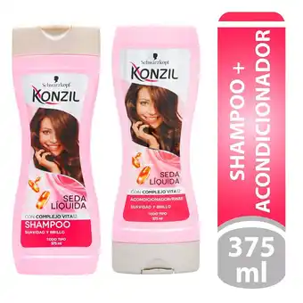 Tottus Shampoo + acondicionador seda liquida + vit 12 oferta