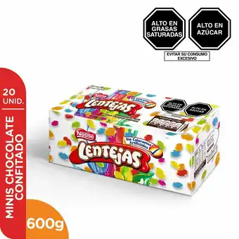 Tottus Chocolate lentejas display oferta