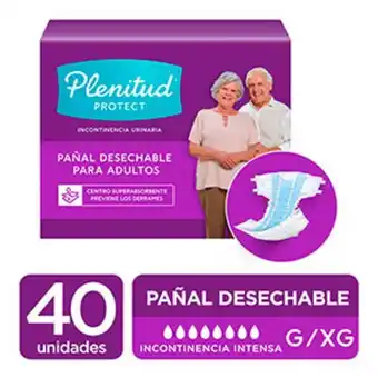 Mifarma Pañal para adulto plenitud protect xg - caja 40 un oferta