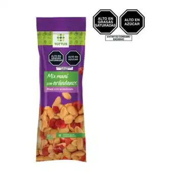 Tottus Mix mani y arandanos tottus x 50g oferta