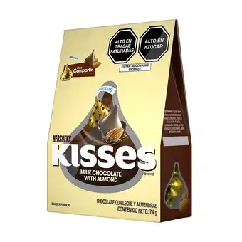 Tottus Chocolate kisses leche y almendras 74 gr oferta