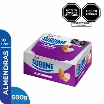 Tottus Chocolate con almendras 10 unds oferta