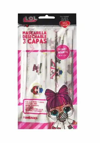 Tottus Mascarilla desechable lol surprise infant oferta