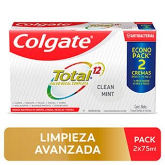 Mifarma Crema dental colgate total clean mint - pack 2 un oferta