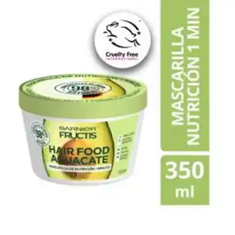Mifarma Mascarilla para el cabello fructis nutritiva hair food de palta - pote 350 ml oferta