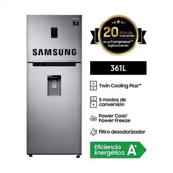 Metro Refrigeradora samsung 361l rt35k5930s8/pe twin cooling plus oferta