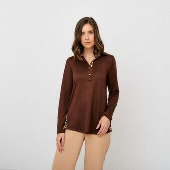 Fina Perú Polo denise marron oferta