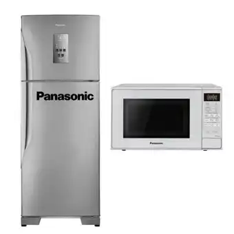 Hiraoka Refrigeradora panasonic nr-bt55pv2xd no frost 483l + horno microondas panasonic nn-sb25jmrpk 20l oferta