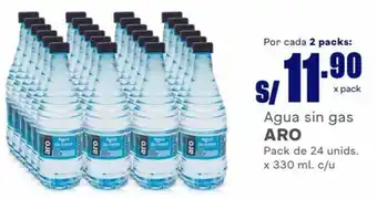 Makro Aro Agua sin Gas 24 unids x 330ml oferta