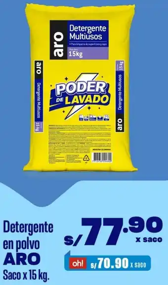 Makro Aro Detergente en Polvo 15kg oferta