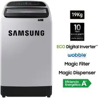 Linio Lavadora eco inverter 19 kg gris samsung... oferta