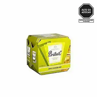 Tottus Pack de bebida agua ginger 4 unds oferta