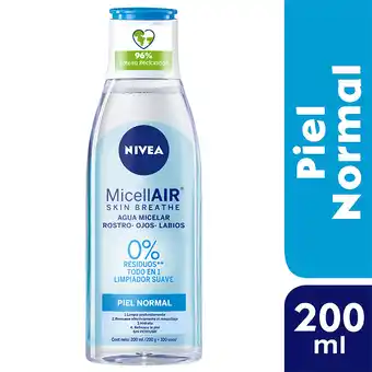 Tottus Agua micelar 3en1 piel norm nivea x200ml oferta