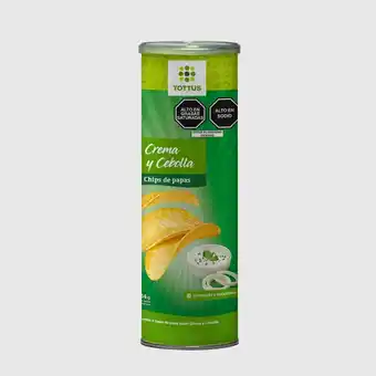 Tottus Chips de papas sabor crema y cebolla oferta