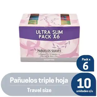 Tottus Pañuelos triple hoja ultra slim oferta