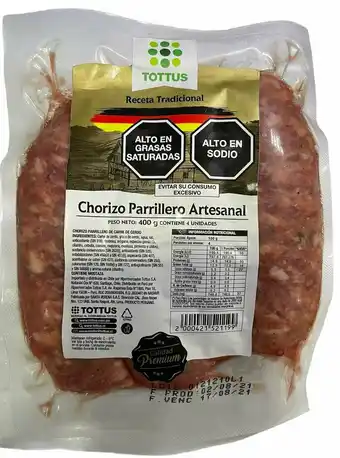 Tottus Chorizo parrillero artesanal oferta