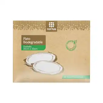 Tottus Platos ovalados biodegradables oferta